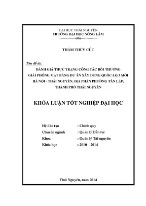 Luận Văn Thạc Sĩ: Đánh Giá Thực Trạng Bồi Thường Giải