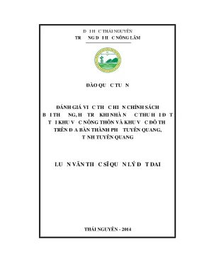 Đánh Giá Chính Sách Bồi Thường Khi Thu Hồi Đất Tại Tuyên