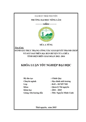 Đánh Giá Thực Trạng Giải Quyết Tranh Chấp Đất Đai Tại