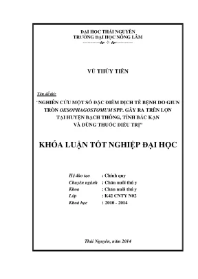 Nghiên cứu đặc điểm dịch tễ và điều trị bệnh do giun
