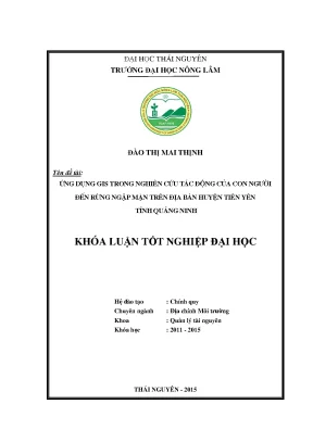 Nghiên cứu tác động của con người đến rừng ngập mặn tại
