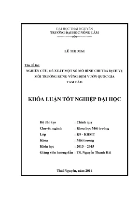 Mô Hình Chi Trả Dịch Vụ Môi Trường Rừng Vùng Đệm Vườn