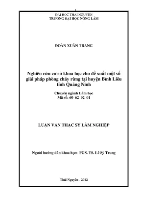 Nghiên cứu cơ sở khoa học và giải pháp phòng cháy rừng