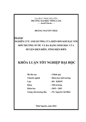 Nghiên cứu ảnh hưởng biến đổi khí hậu đến môi trường