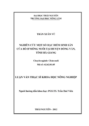 Nghiên cứu đặc điểm sinh sản của bò H'Mông tại Đồng Văn,