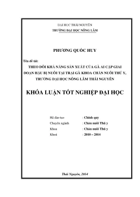 Theo dõi khả năng sản xuất gà Ai Cập tại Trại Gà Khoa
