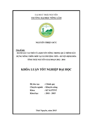 Vai trò của khuyến nông trong xây dựng nông thôn mới tại
