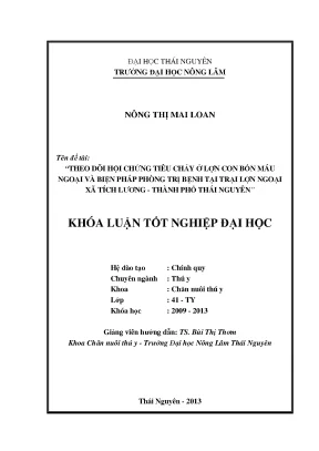 Luận văn thạc sĩ: Theo dõi và phòng trị hội chứng tiêu