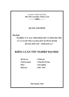 Nghiên cứu đặc điểm phân bố và sinh trưởng cây bương tại