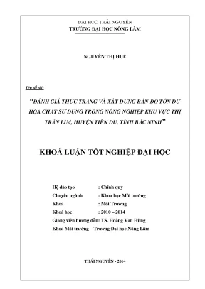 Đánh Giá Thực Trạng & Xây Dựng Bản Đồ Tồn Dư Hóa Chất
