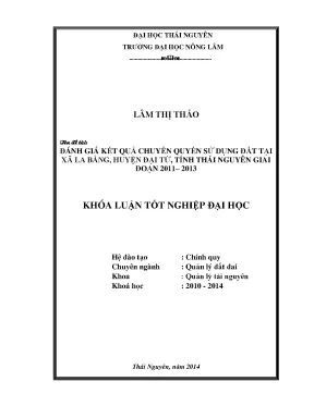 Đánh giá kết quả chuyển quyền sử dụng đất tại xã La