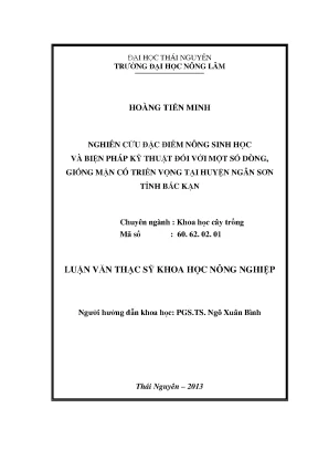 Nghiên cứu đặc điểm nông sinh học và kỹ thuật trồng mận