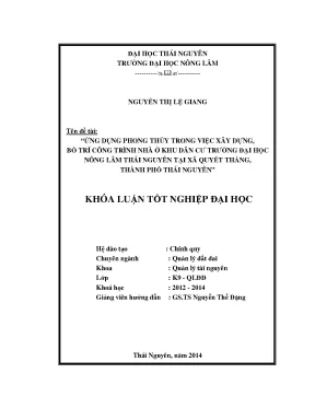 Ứng dụng phong thủy trong thiết kế nhà ở tại Đại học