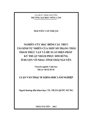 Nghiên cứu cấu trúc tái sinh tự nhiên và biện pháp phục
