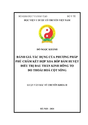 Điều trị Đau Thần Kinh Hông To do Thoái Hóa Cột Sống: