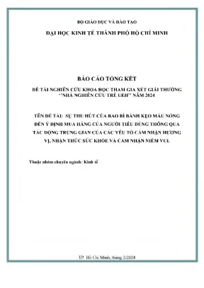 Bao Bì Màu Nóng và Ý Định Mua Bánh Kẹo: Cảm Nhận Hương
