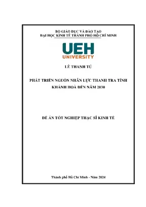 Phát Triển Nguồn Nhân Lực Thanh Tra Tỉnh Khánh Hòa Đến