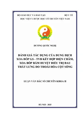 Điều trị đau thắt lưng do thoái hóa cột sống: Hiệu quả