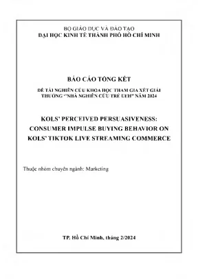 KOL TikTok Live: Sức Thuyết Phục và Hành Vi Mua Sắm Bốc