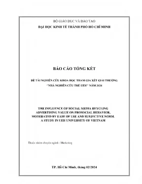 Tác động của Quảng cáo Tái chế trên Mạng xã hội đến Hành