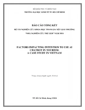 Nghiên cứu về yếu tố ảnh hưởng đến ý định sử dụng AI