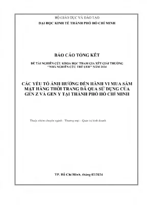 Nghiên cứu hành vi mua sắm thời trang second-hand của 