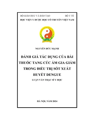 Đánh Giá Hiệu Quả Tang Cúc Ẩm Gia Giảm Trong Điều Trị