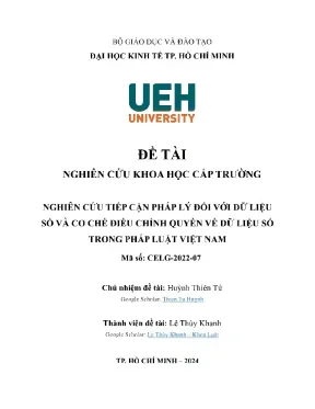 Nghiên cứu Pháp lý về Dữ liệu Số và Điều chỉnh Quyền: