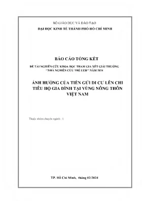 Tác Động Của Tiền Gửi Di Cư Đến Chi Tiêu Hộ Gia Đình
