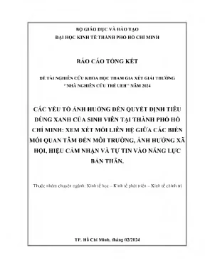 Nghiên cứu các yếu tố ảnh hưởng đến hành vi tiêu dùng