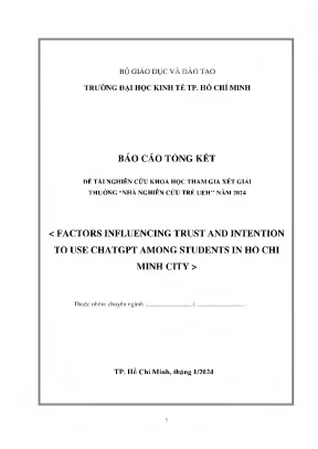 Các yếu tố ảnh hưởng đến niềm tin và ý định sử dụng 