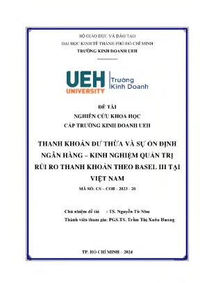 Thanh Khoản Dư Thừa và Ổn Định Ngân Hàng: Quản Trị Rủi 