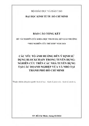 Blockchain trong Tuyển Dụng: Nghiên Cứu Ý Định Sử Dụng
