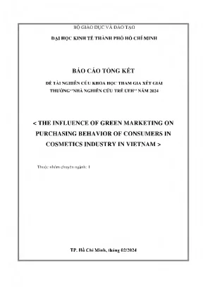 Ảnh hưởng của Marketing Xanh đến Hành vi Mua Hàng của