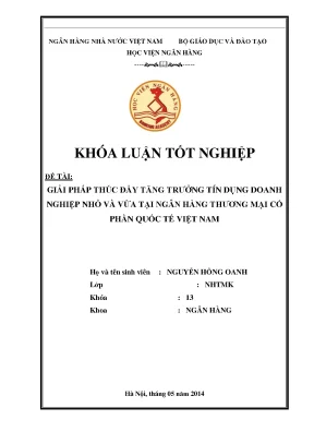 Giải Pháp Tăng Trưởng Tín Dụng Doanh Nghiệp Nhỏ và Vừa