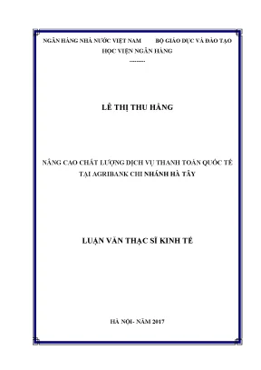 Nâng Cao Chất Lượng Dịch Vụ Thanh Toán Quốc Tế Tại