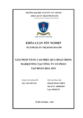 Giải Pháp Nâng Cao Hiệu Quả Marketing Tại Công Ty Cổ