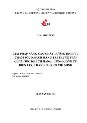 Giải Pháp Nâng Cao Chất Lượng Dịch Vụ Chăm Sóc Khách