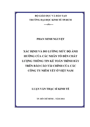 Nâng Cao Chất Lượng Thông Tin Kế Toán Trên Báo Cáo Tài