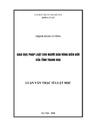 Giáo Dục Pháp Luật Cho Người Dân Vùng Biên Giới Tỉnh