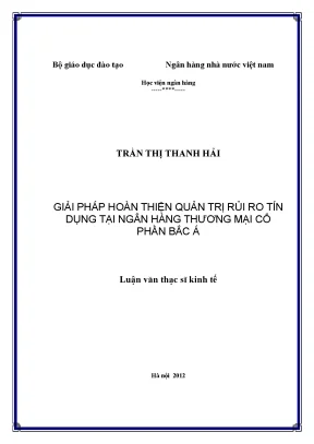 Giải Pháp Tối Ưu Quản Trị Rủi Ro Tín Dụng Tại Ngân Hàng