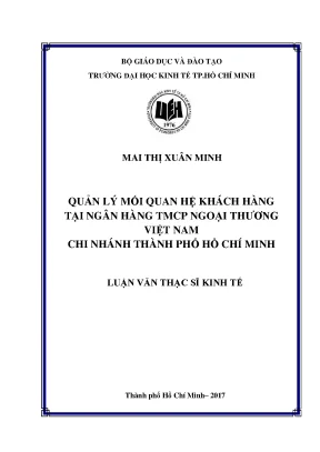 Quản Lý Mối Quan Hệ Khách Hàng Tại Ngân Hàng TMCP Ngoại