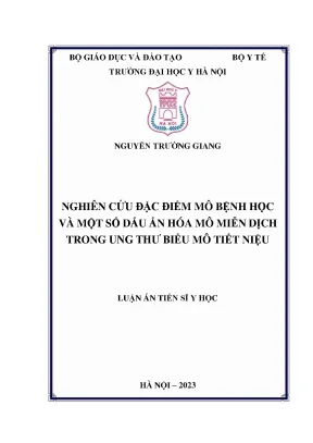 Nghiên Cứu Đặc Điểm Mô Bệnh Học Trong Ung Thư Biểu Mô 