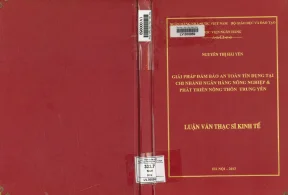Giải Pháp Đảm Bảo An Toàn Tín Dụng Tại Ngân Hàng Nông