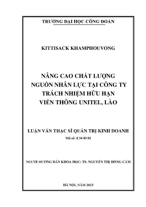 Nâng Cao Chất Lượng Nguồn Nhân Lực Tại Công Ty Unitel, Lào