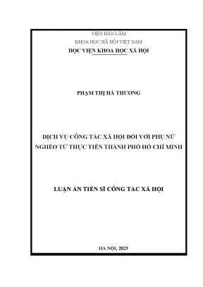 Dịch Vụ Công Tác Xã Hội Hỗ Trợ Phụ Nữ Nghèo Tại Thành