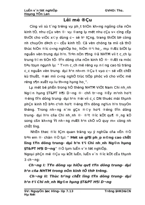 Giải pháp nâng cao chất lượng tín dụng trung-dài hạn tại 