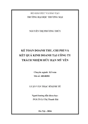 Kế Toán Doanh Thu, Chi Phí và Kết Quả Kinh Doanh Tại