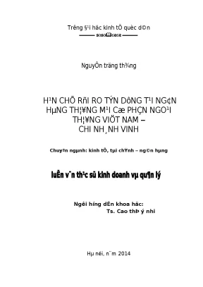 Giải Pháp Hạn Chế Rủi Ro Tín Dụng Tại Ngân Hàng Thương Mại