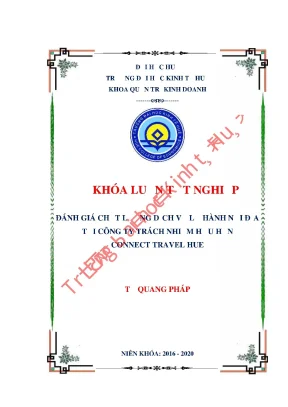 Đánh Giá Chất Lượng Dịch Vụ Tại Công Ty TNHH Connect